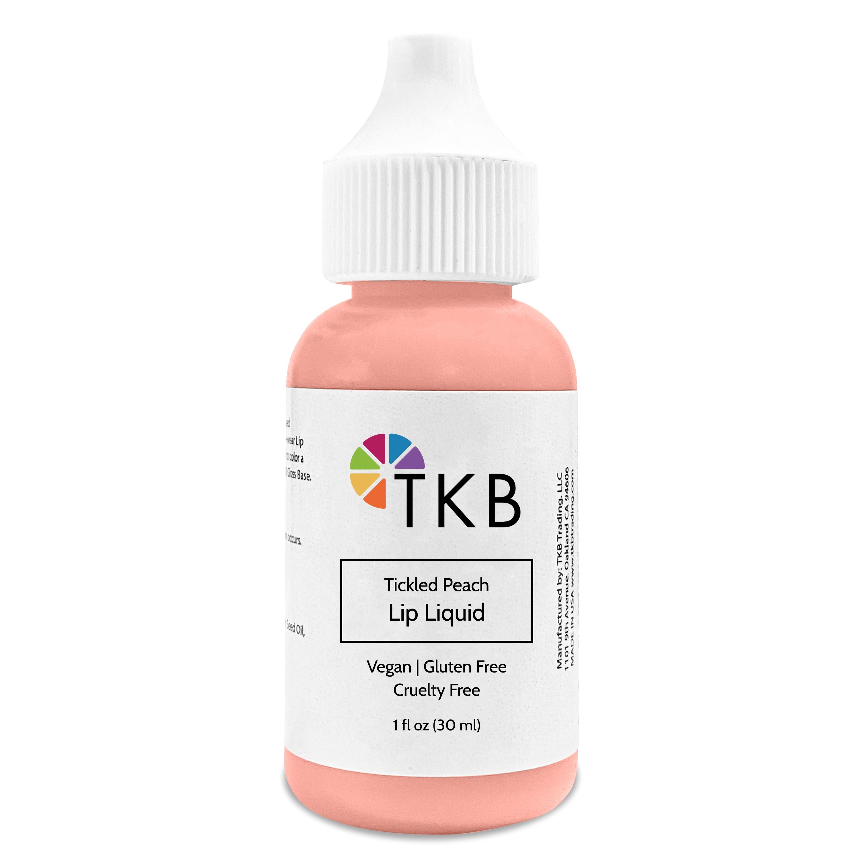 TKB Lip Liquid - Tickled Peach - Highly Pigmented Cosmetic Lip Color