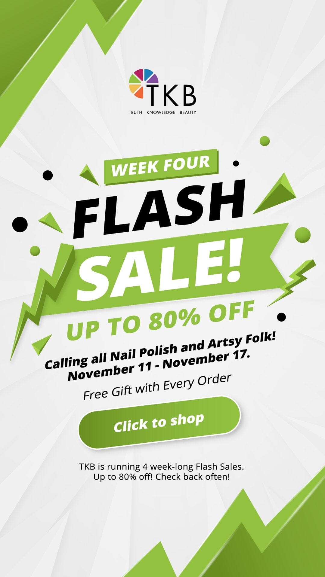 TKB's Mea Culpa Flash Sale - Week 4