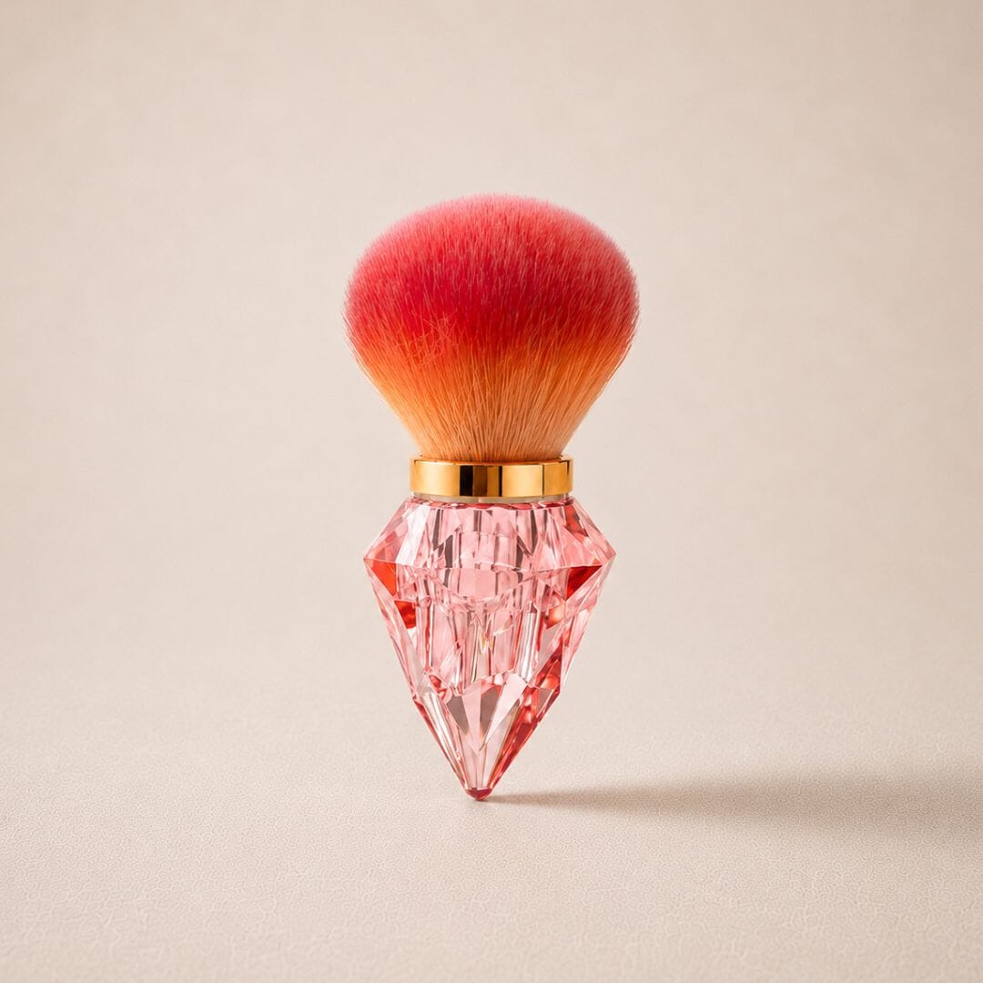 Diamond Handled Beauty Brush - Red