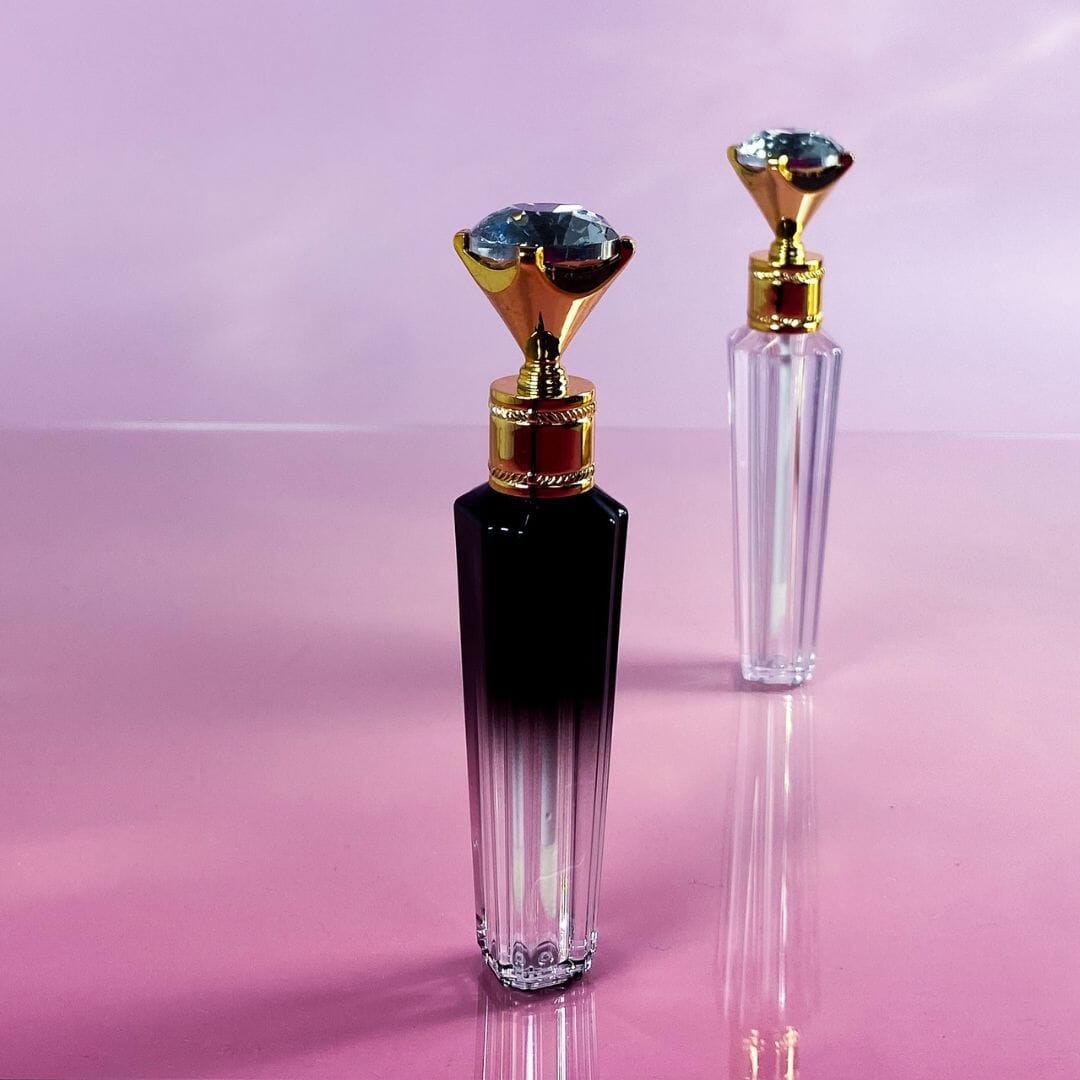 TKB Diamond-Cut Lip Gloss Tube - Gold Crown Cap