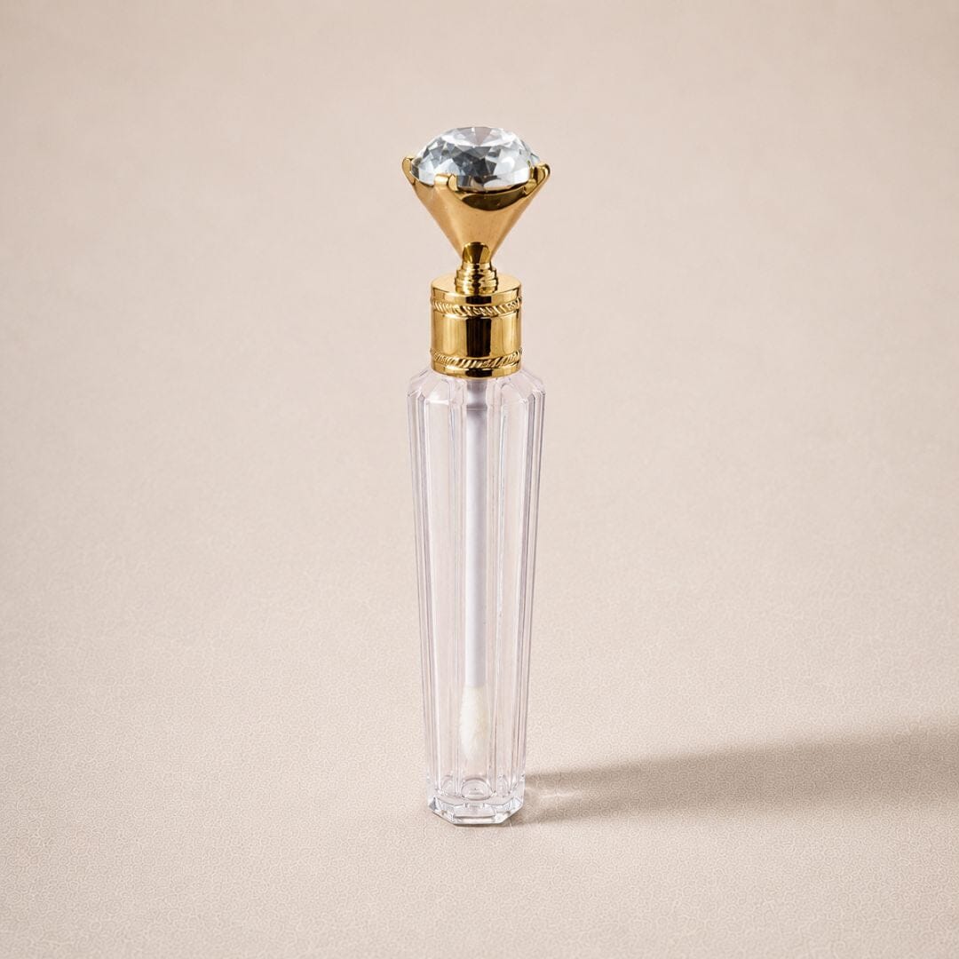 TKB Diamond-Cut Lip Gloss Tube - Gold Crown Cap