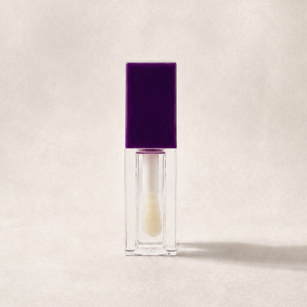 TKB 5ml Deep Purple Lip Gloss Tubes with Jumbo Doe Foot Wand Applicator