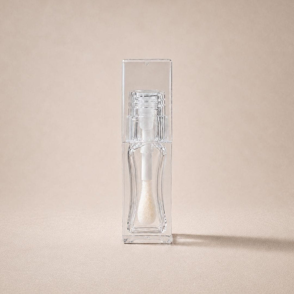 TKB 5ml Clear Square Lip Gloss Tubes With Horse Shoe Wand Applicator
