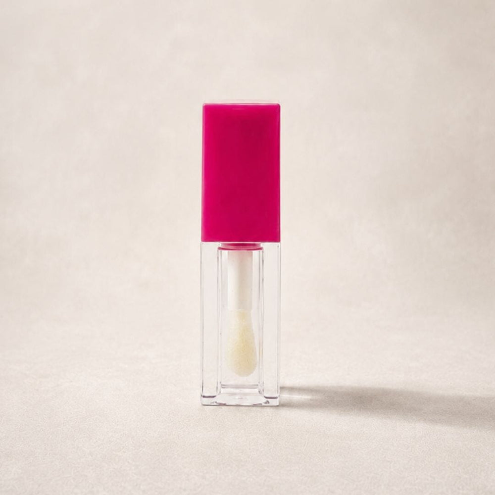 TKB 5ml Hot Pink Lip Gloss Tubes with Jumbo Doe Foot Wand Applicator