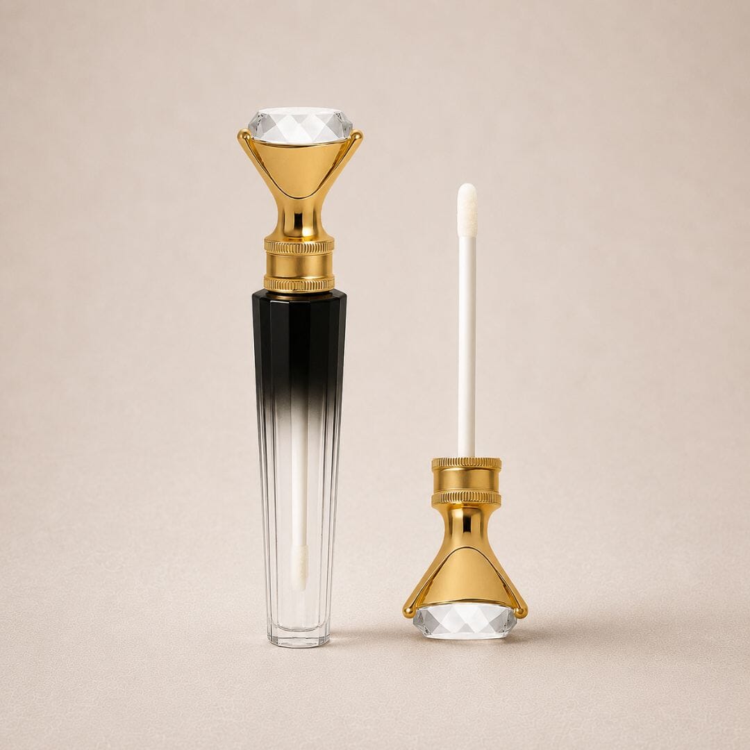 TKB Ombre Diamond Lip Gloss Tube - Gold Crown Cap