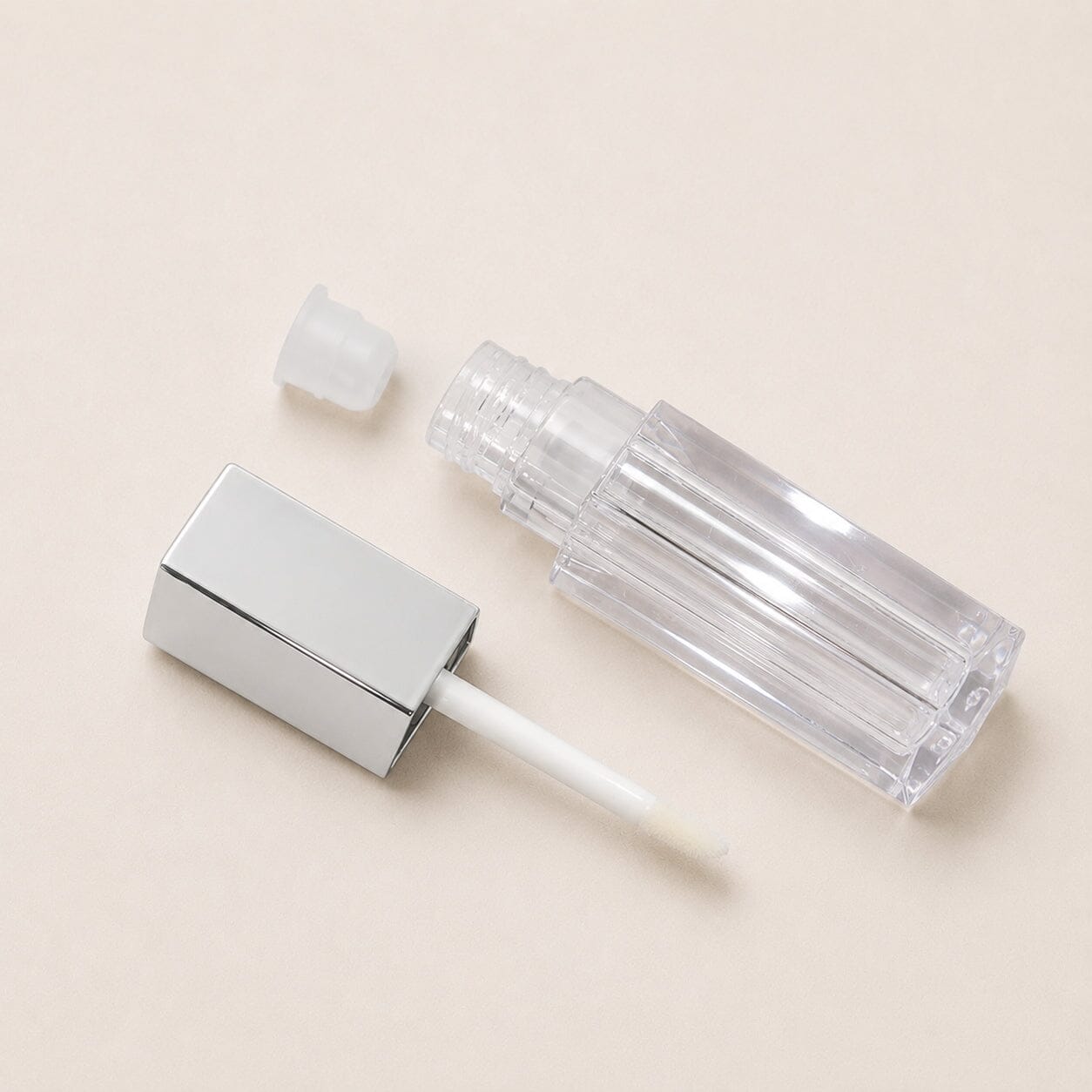 5ml Pentagon Silver Cosmetic and Lip Gloss Tube