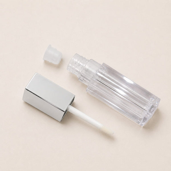 5ml Pentagon Silver Cosmetic and Lip Gloss Tube