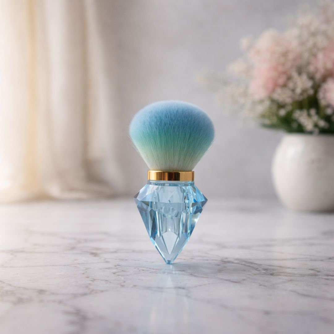 Diamond Handled Beauty Brush - Blue