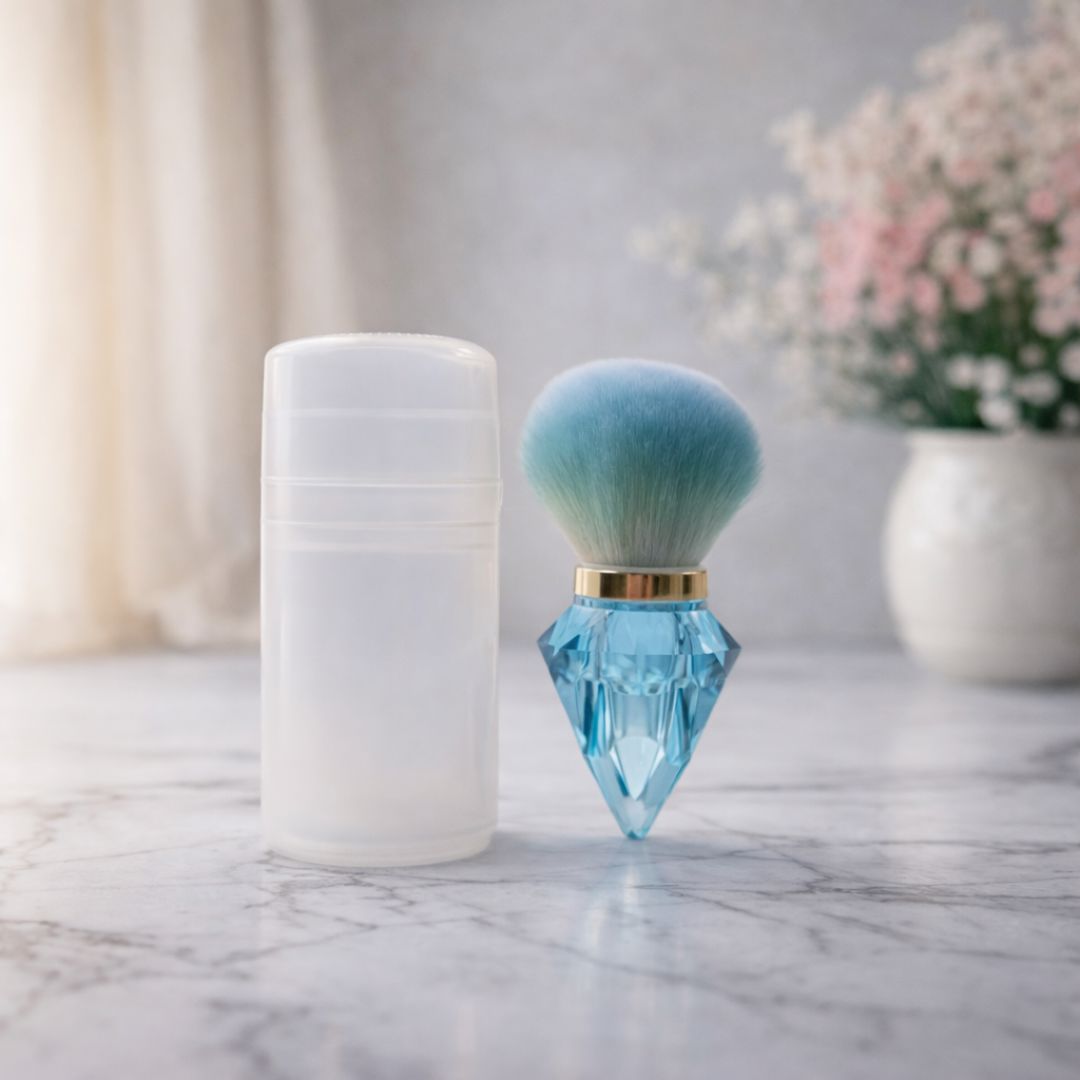 Diamond Handled Beauty Brush - Blue