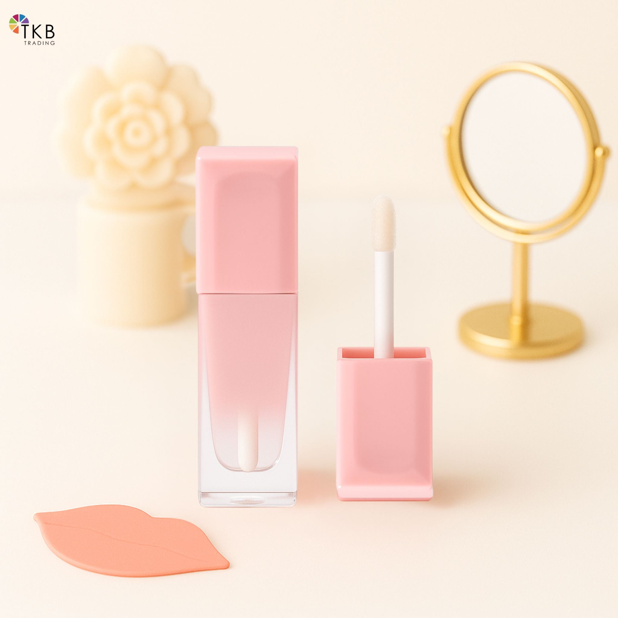 TKB Mini Gradient Pink Lip Gloss Tube – 4ml
