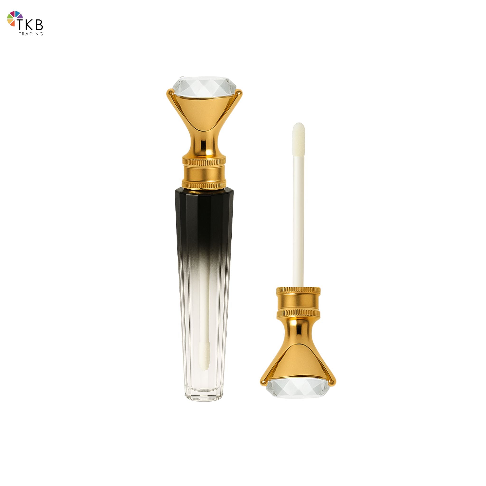 TKB Ombre Diamond Lip Gloss Tube – Gold Crown Cap