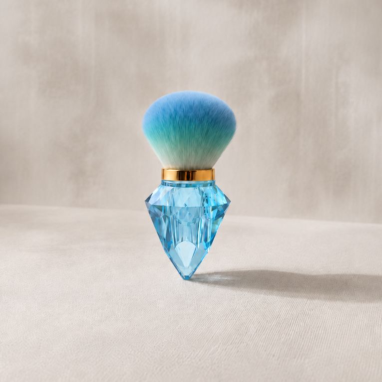 Diamond Handled Beauty Brush - Blue
