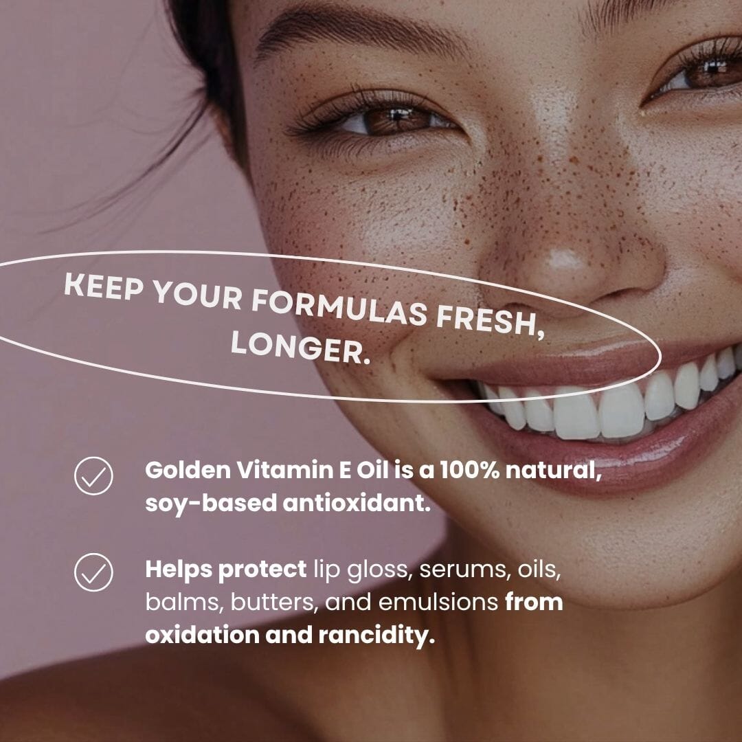 Golden Vitamin E Oil – Natural Tocopherols (Soy-Based)
