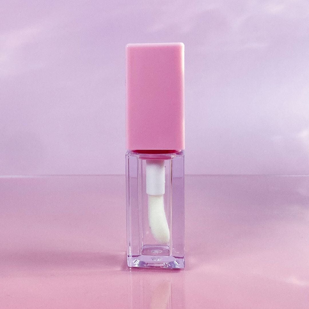 TKB 5ml Pink Lip Gloss Tubes with Jumbo Doe Foot Wand Applicator