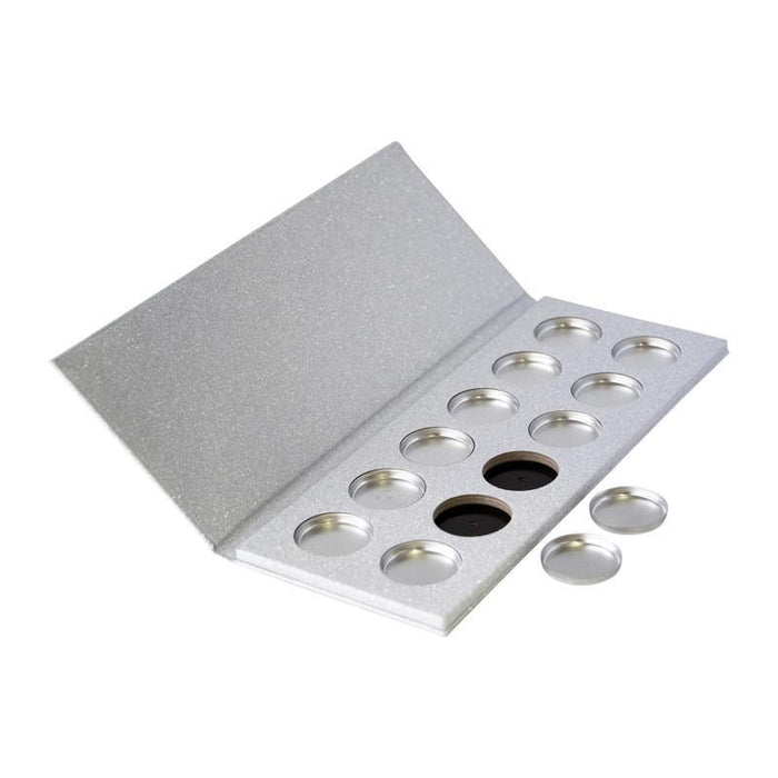 26mm Glittery Silver Palette KIT, 12 Cavity, (Includes Tins & Press Tiles)
