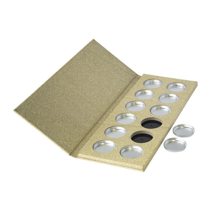 26mm Glittery Gold Palette KIT, 12 Cavity, (Includes Tins & Press Tiles)
