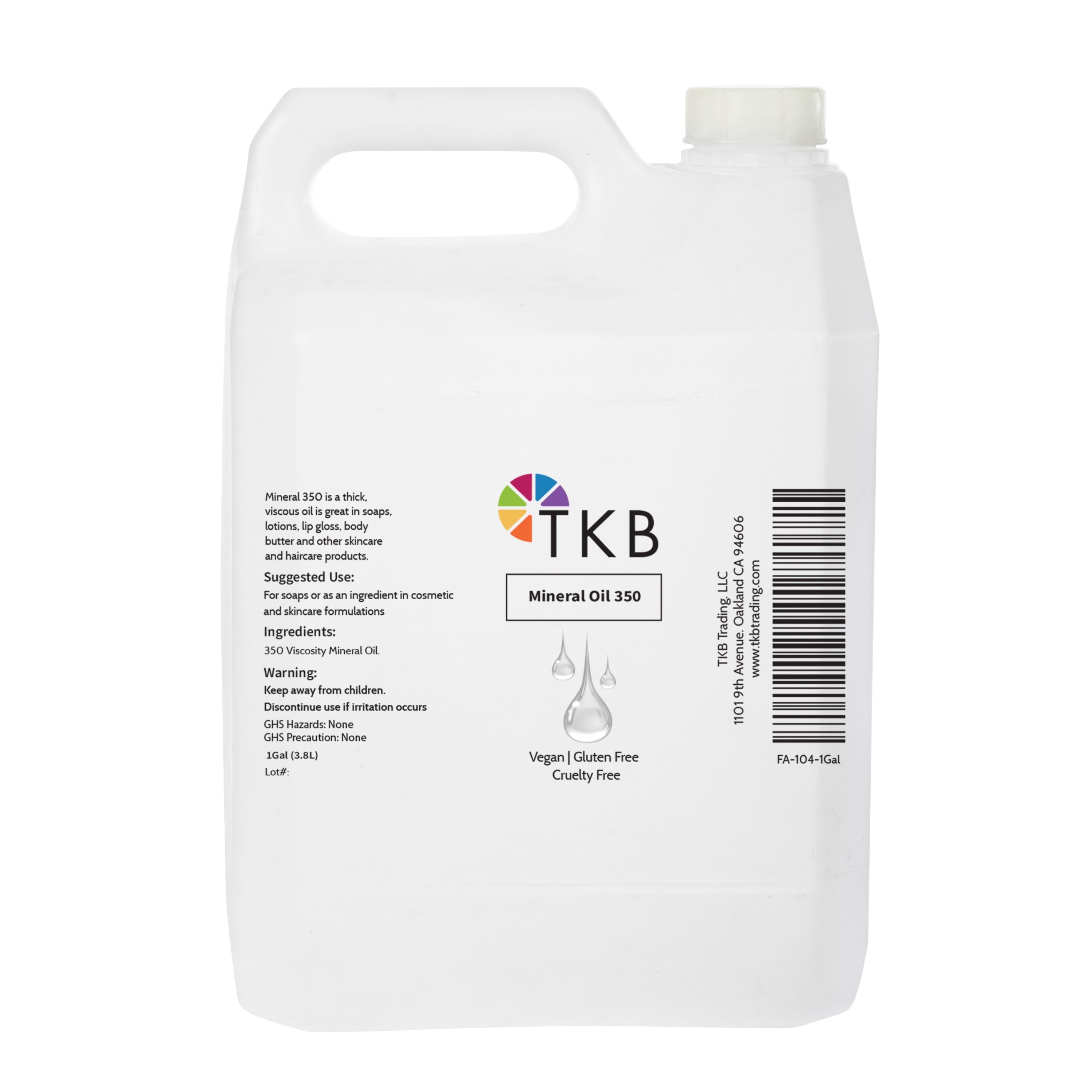 Mineral Oil 350 - DIY Beauty & Skincare | TKB Trading
