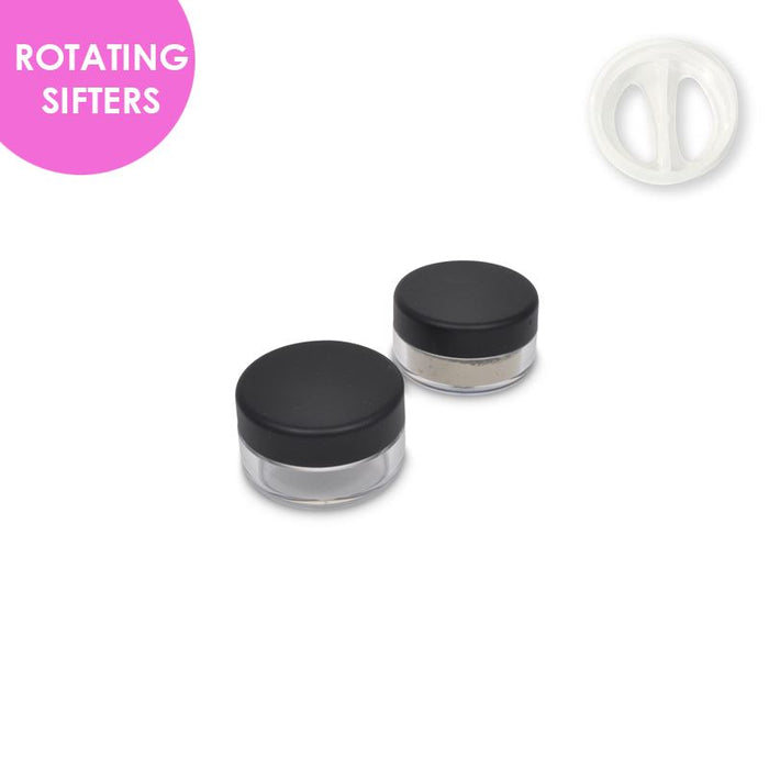 Jars: Matte Black and ROTATING Sifters