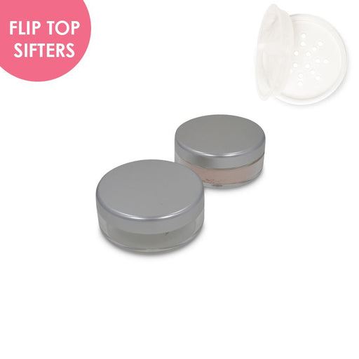 Jars: Matte Silver and Flip Top Sifters