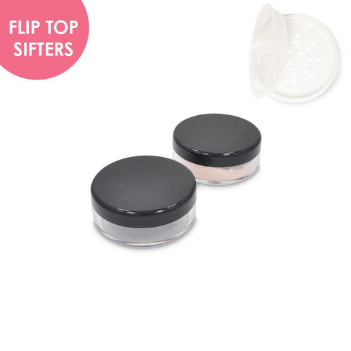 Jars: Shiny Black and Flip Top Sifters